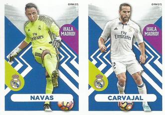 2016-17 Panini Real Madrid Stickers #23 Keylor Navas / Daniel Carvajal Front