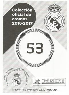 2016-17 Panini Real Madrid Stickers #53 Pepe Back