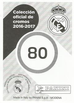 2016-17 Panini Real Madrid Stickers #80 Karim Benzema Back
