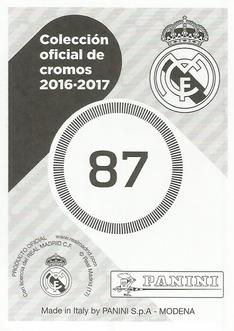 2016-17 Panini Real Madrid Stickers #87 James Rodríguez Back