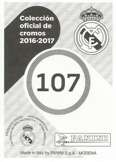 2016-17 Panini Real Madrid Stickers #107 Casemiro Back