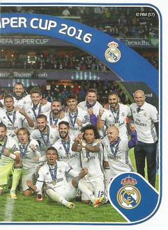 2016-17 Panini Real Madrid Stickers #164 Celebración UEFA Super Cup 2016 Front