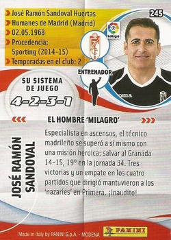 2015-16 Panini Megacracks Liga BBVA #245 José Ramón Sandoval Back