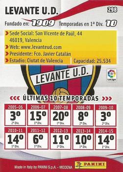 2015-16 Panini Megacracks Liga BBVA #298 Levante U.D. Back