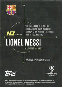 2020 Topps Designed by Lionel Messi #NNO Lionel Messi Back