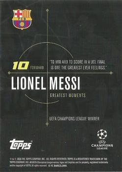 2020 Topps Designed by Lionel Messi #NNO Lionel Messi Back