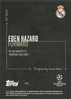 2020 Topps Designed by Lionel Messi #NNO Eden Hazard Back