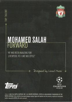 2020 Topps Designed by Lionel Messi #NNO Mohamed Salah Back