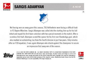 2019-20 Topps Now Bundesliga English #28 Sargis Adamyan Back