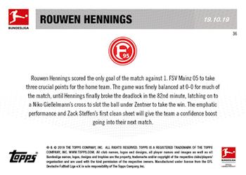 2019-20 Topps Now Bundesliga English #36 Rouwen Hennings Back