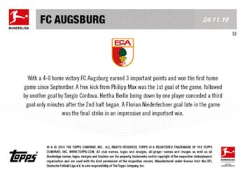 2019-20 Topps Now Bundesliga English #53 FC Augsburg Back