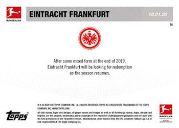 2019-20 Topps Now Bundesliga English #86 Eintracht Frankfurt Back