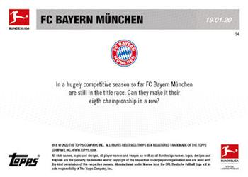 2019-20 Topps Now Bundesliga English #94 FC Bayern München Back