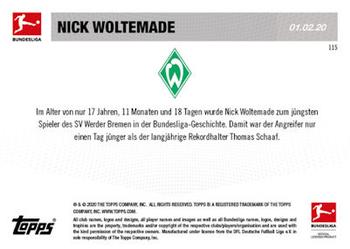 2019-20 Topps Now Bundesliga English #115 Nick Woltemade Back