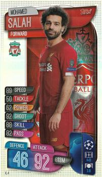 2019-20 Topps Match Attax UEFA Champions League UK - XL Limited Edition #XL4 Mohamed Salah Front