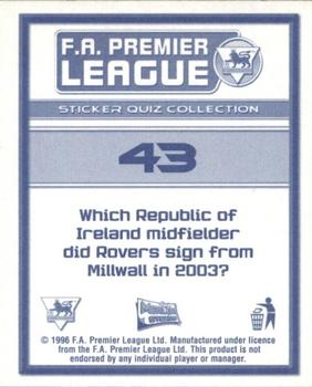 2005-06 Merlin FA Premier League Sticker Quiz Collection #43 Steven Reid Back
