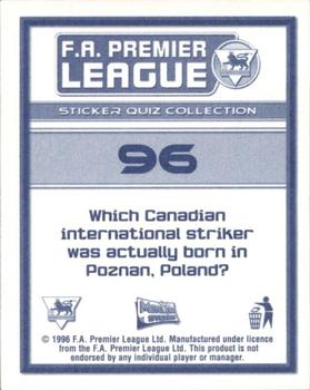 2005-06 Merlin FA Premier League Sticker Quiz Collection #96 Tomasz Radzinski Back