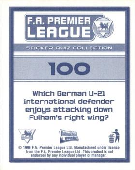 2005-06 Merlin FA Premier League Sticker Quiz Collection #100 Moritz Volz Back