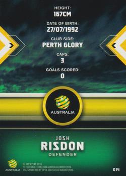2016-17 Tap 'N' Play Football Australia #14 Josh Risdon Back