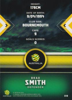 2016-17 Tap 'N' Play Football Australia #18 Brad Smith Back