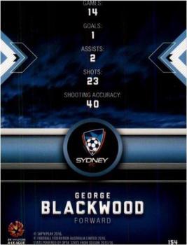 2016-17 Tap 'N' Play Football Australia #154 George Blackwood Back
