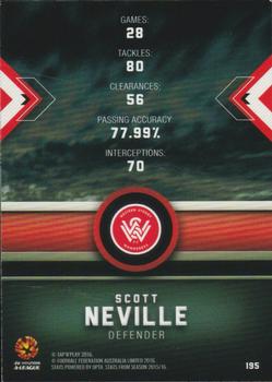 2016-17 Tap 'N' Play Football Australia #195 Scott Neville Back