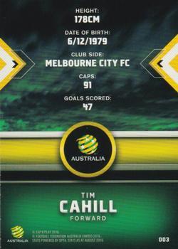 2016-17 Tap 'N' Play Football Australia - Silver Parallel #03 Tim Cahill Back