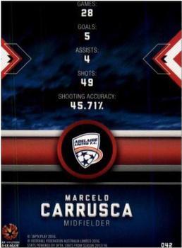 2016-17 Tap 'N' Play Football Australia - Silver Parallel #42 Marcelo Carrusca Back