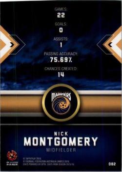 2016-17 Tap 'N' Play Football Australia - Silver Parallel #82 Nick Montgomery Back