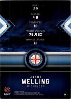 2016-17 Tap 'N' Play Football Australia - Silver Parallel #101 Jacob Melling Back