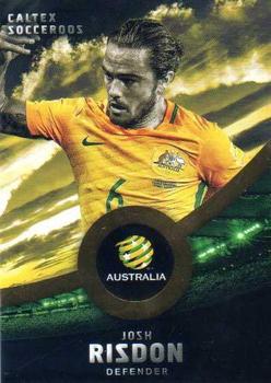 2016-17 Tap 'N' Play Football Australia - Gold Parallel #14 Josh Risdon Front