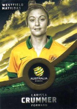 2016-17 Tap 'N' Play Football Australia - Gold Parallel #28 Larissa Crummer Front