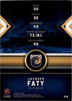 2016-17 Tap 'N' Play Football Australia - Gold Parallel #78 Jacques Faty Back