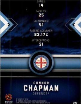 2016-17 Tap 'N' Play Football Australia - Gold Parallel #93 Connor Chapman Back