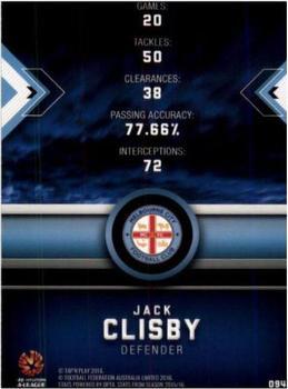2016-17 Tap 'N' Play Football Australia - Gold Parallel #94 Jack Clisby Back
