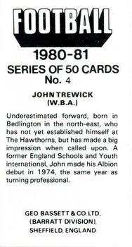 1980-81 Bassett & Co. Football #4. John Trewick Back