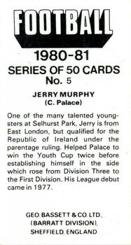 1980-81 Bassett & Co. Football #5. Jerry Murphy Back