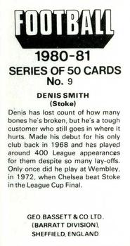 1980-81 Bassett & Co. Football #9. Denis Smith Back