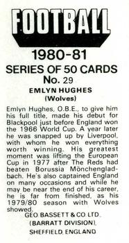 1980-81 Bassett & Co. Football #29. Emlyn Hughes Back