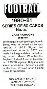 1980-81 Bassett & Co. Football #34. Garth Crooks Back