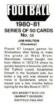 1980-81 Bassett & Co. Football #35. Jim Holton Back