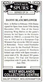 1993 West Midlands Collectors Centre Vintage Spurs #3. Danny Blanchflower Back