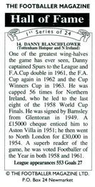1994 The Footballer Magazine Hall of Fame #14 Danny Blanchflower Back
