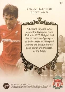 2016 Futera Unique Liverpool Premier #37. Kenny Dalglish Back