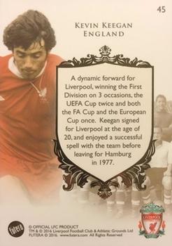 2016 Futera Unique Liverpool Premier #45. Kevin Keegan Back