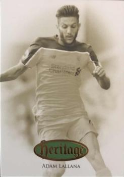 2016 Futera Unique Liverpool Premier - Heritage #HT19 Adam Lallana Front