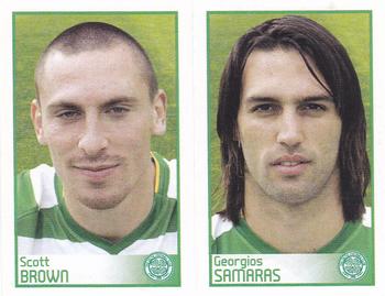 2009 Panini Scottish Premier League Stickers #61 / 63 Scott Brown / Georgios Samaras Front