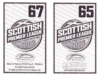 2009 Panini Scottish Premier League Stickers #65 / 67 Jan Vennegoor of Hesselink / Paul Hartley Back