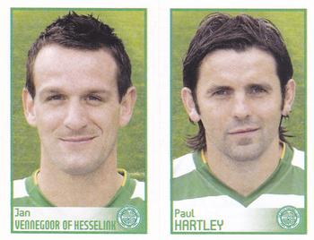 2009 Panini Scottish Premier League Stickers #65 / 67 Jan Vennegoor of Hesselink / Paul Hartley Front