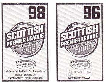 2009 Panini Scottish Premier League Stickers #96 / 98 Darren Dods / Willo Flood Back